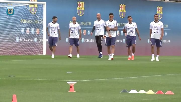 Otras escenas del entrenamiento - Fuente: AFA