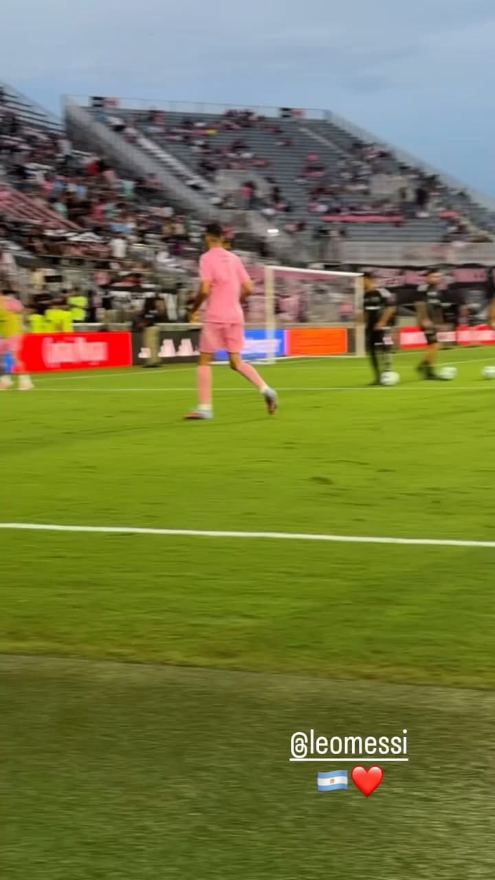 Dante Spinetta presenció el encuentro entre el Inter Miami y Seattle