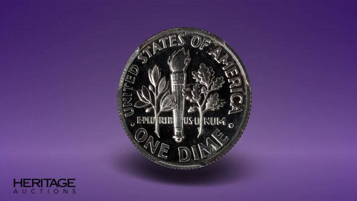 Reverso de la Roosevelt Dime de 1968
