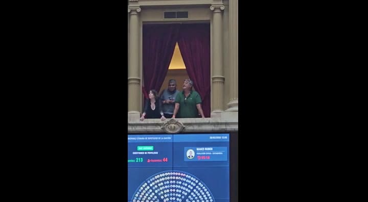 Piden que gremialista se retire del recinto -Diputados