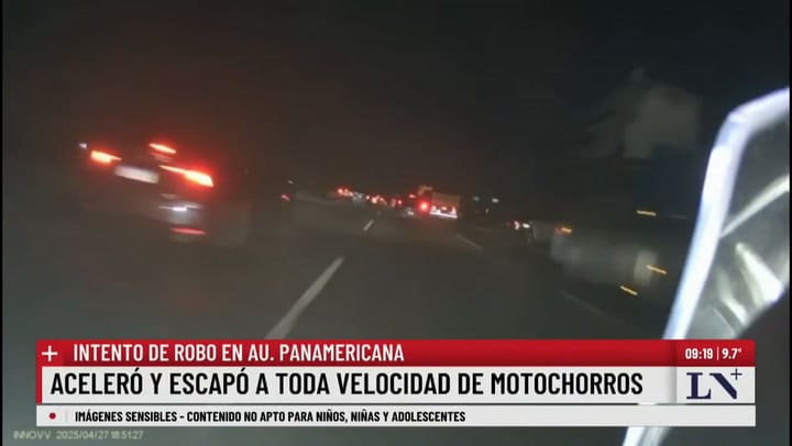 La víctima contó cómo fue el intento de robo en la Panamericana