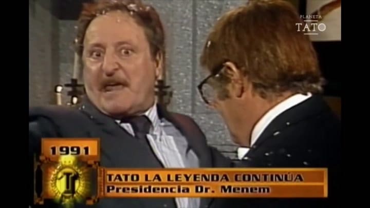 Roberto Carnaghi como el corrupto en Tato, la leyenda continúa, canal 13