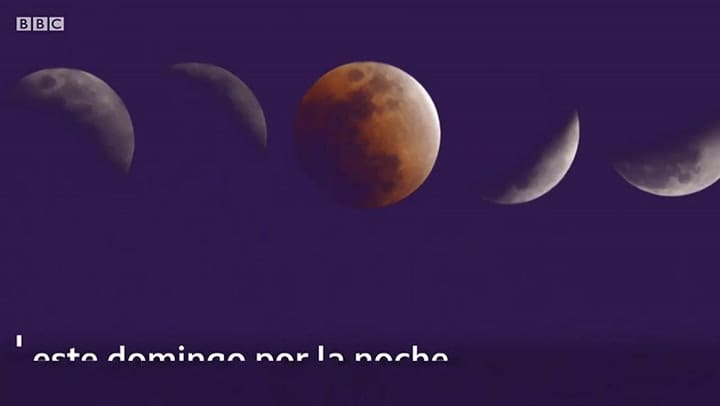 ¿De dónde viene el nombre de la 'superluna de sangre de lobo'? - Fuente: BBC