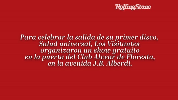 Los Visitantes en un show gratuito que dieron en Floresta, en 1992