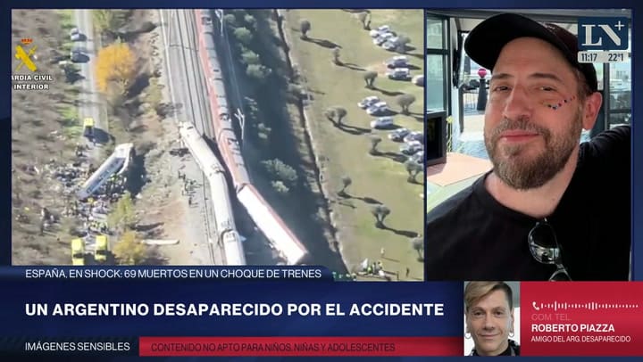 Roberto Piazza habló sobre Agustin Randazzo, su amigo desaparecido en Espana tras el accidente de trenes de este miércoles