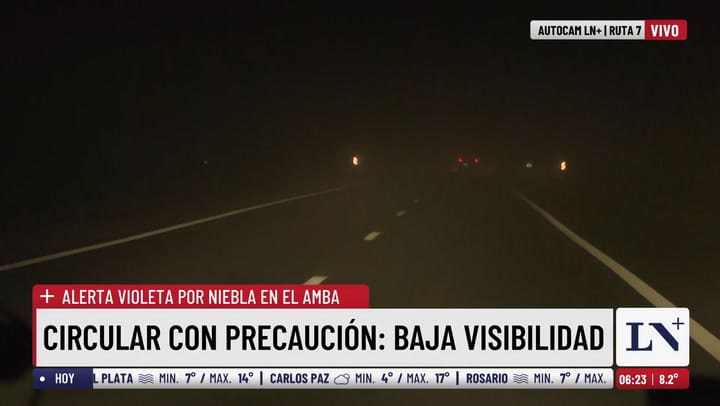 Alerta violeta por niebla en el AMBA