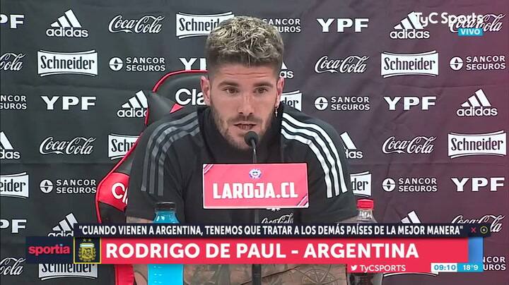 Rodrigo De Paul contó todos los problemas que tuvo la selección en Calama