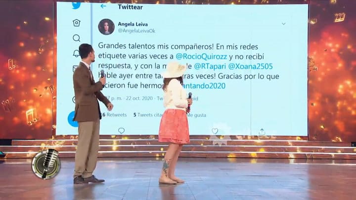 Cantando 2020. Rocío Quiroz le respondió a Ángela Leiva luego de su insistencia en redes - Fuente: e