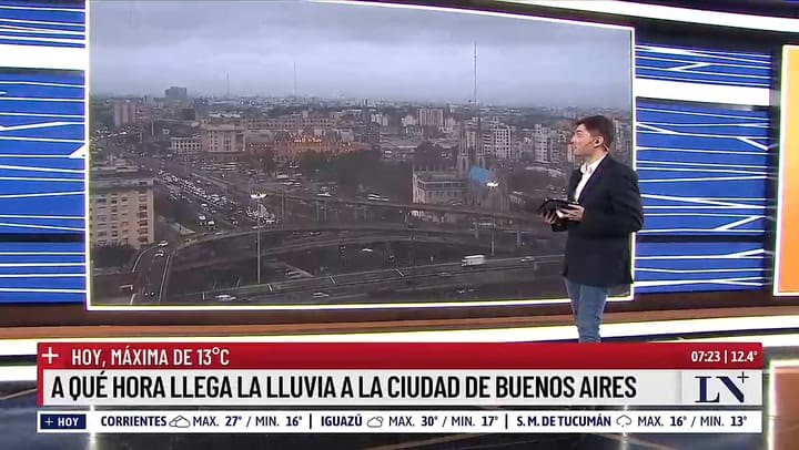 A que hora llueve este viernes 30 de agosto