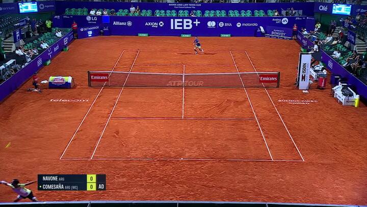 Mariano Navone vs Francisco Comesaña en el Argentina Open de tenis