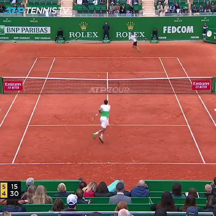 El espectacular passing-shot de Pella - Fuente: ATP Tennis TV