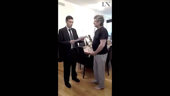Video: así le leían la orden de detención a Amado Boudou