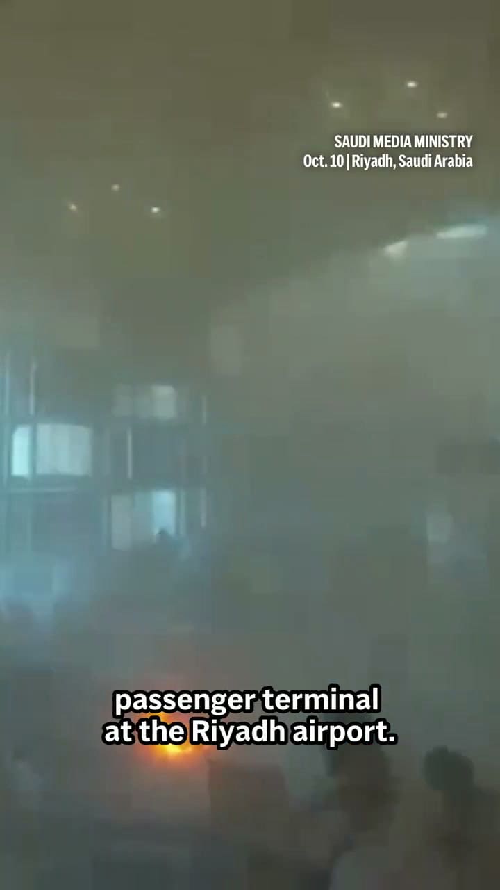 Difunden imágenes del ataque al aeropuerto de Riad en Arabia Saudita