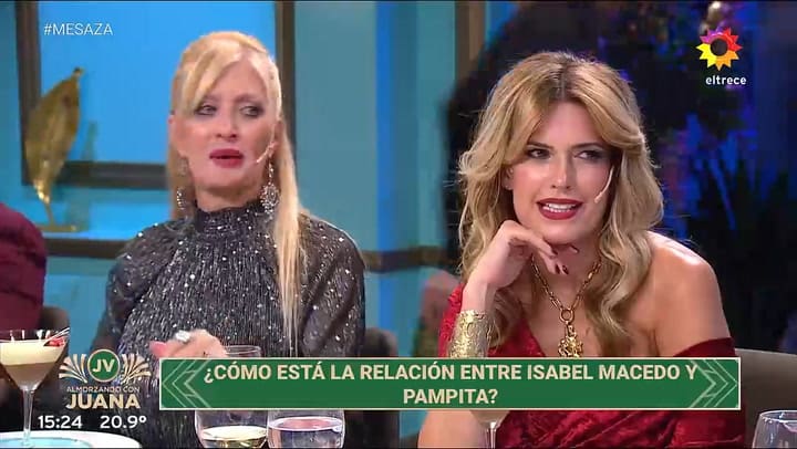 Mirtha Legrand le pregunto por Pampita a Isabel Macedo y genero un momento incomodo en la mesa