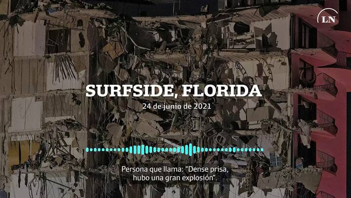 Las llamadas al 911 tras el derrumbe en Miami