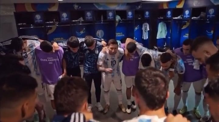 La emotiva arenga de Messi en la previa a la final contra Brasil