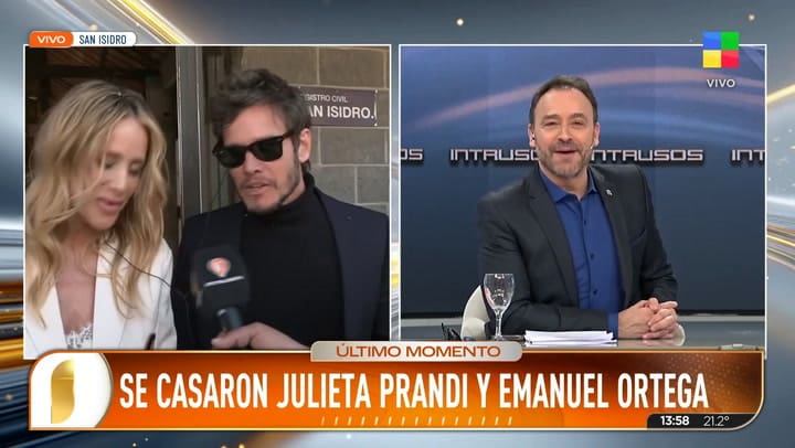 Juiieta Prandi y Emanuel Ortega se casaron por Civil - América TV
