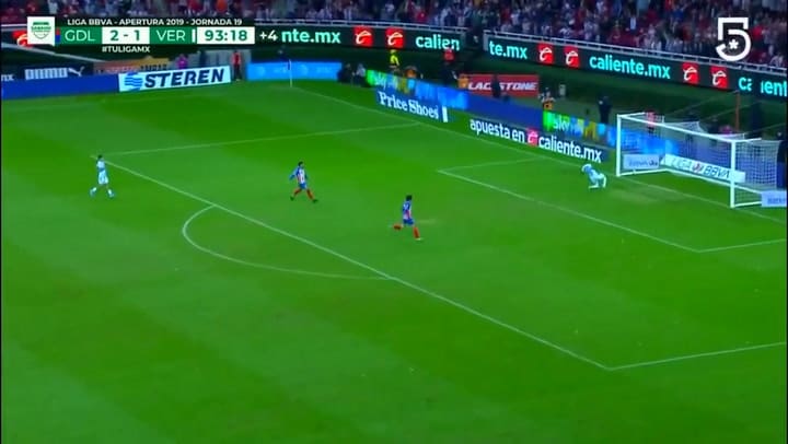 El gol de arco a arco que festejó Chivas en México - Gentileza: LIGA BBVA MX