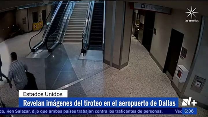 El momento en que una mujer dispara en un aeropuerto en Dallas, Texas