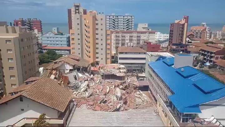 Asi quedó el Hotel Dubravnik tras el derrumbe