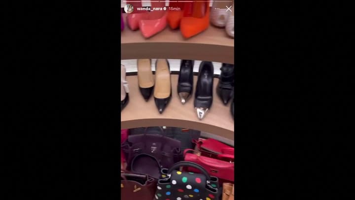 Wanda Nara mostró su lujosa colección de carteras y zapatos: “Me la imagino a Francesca de grande”
