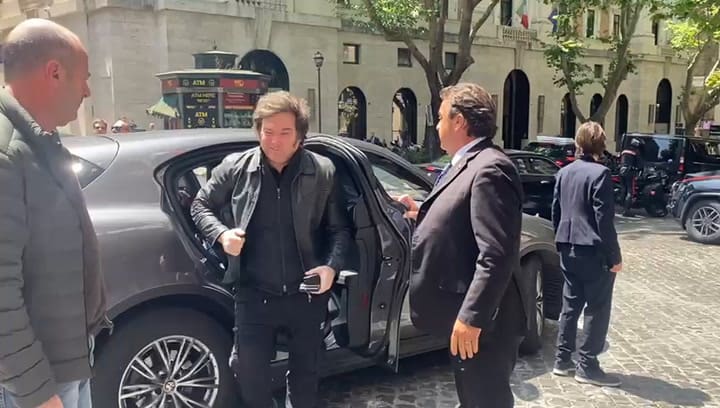 Javier Milei en Roma