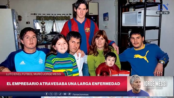 Murió Jorge Messi, el padre de Lionel, a los 68 años