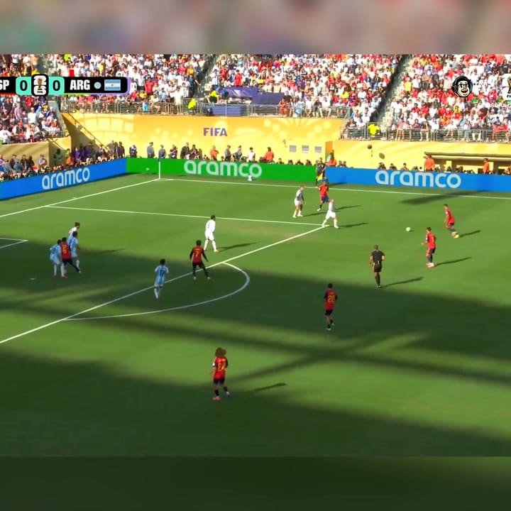 Giuliano Simeone, en el gol de España