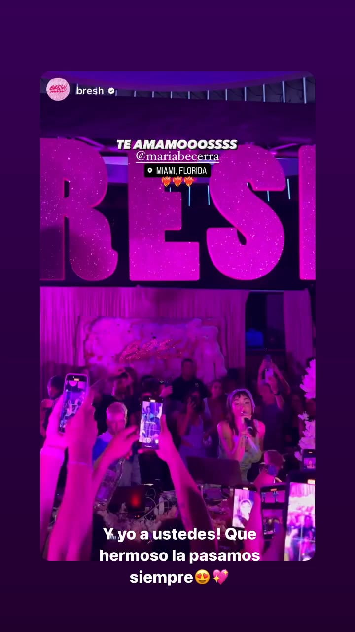 María Becerra deleitó a los fanáticos con un show en la Bresh de Miami