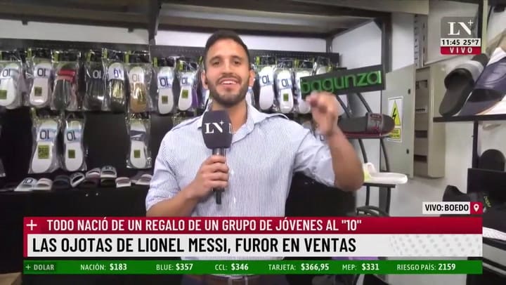 La historia de las ojotas que usa Lionel Messi