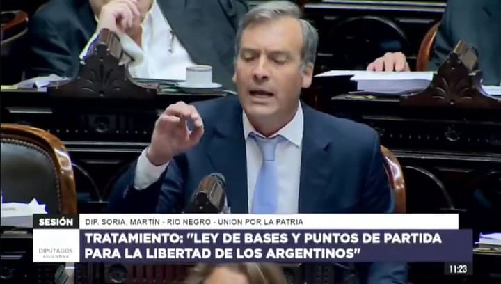 Soria: "Quieren darle facultades delegadas a un fantoche"