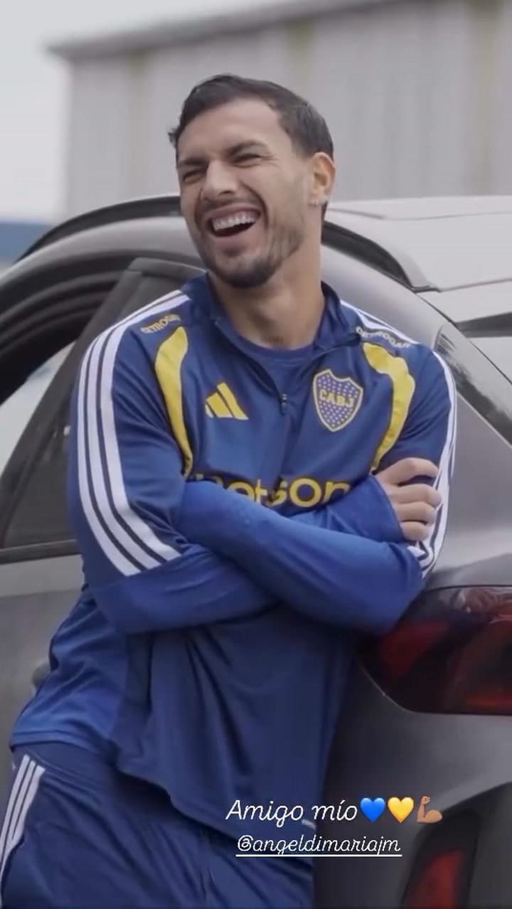 Así fue el reencuentro entre Paredes y Di María
