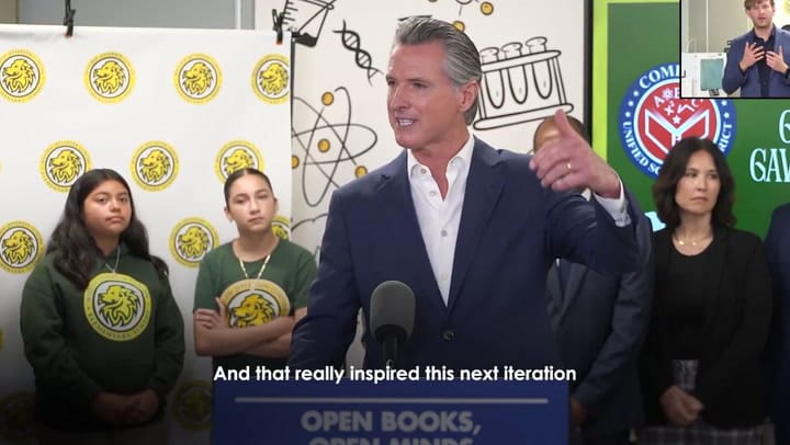 Gavin Newsom habló de su trastorno de dislexia