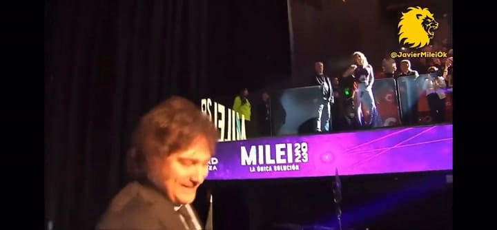 El saludo entre Javier Milei y Fátima Florez