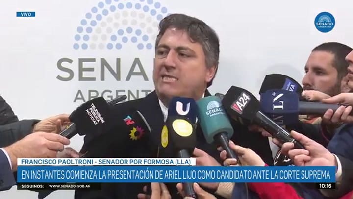 Francisco Paoltroni: "Es responsabilidad del presidente que retire este pliego y lo mande a Santiago Caputo a fumar al quincho al fondo"