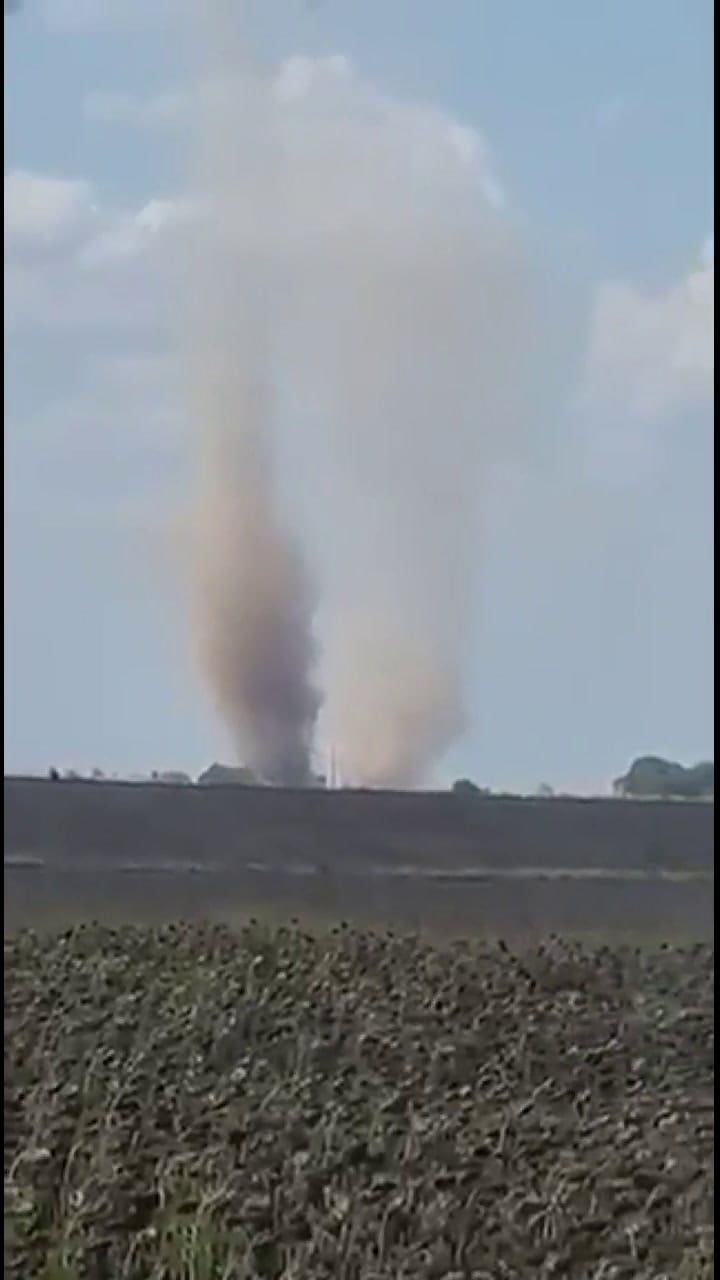 Dos torbellinos de polvo sorprendieron a un pueblo de Santa Fe