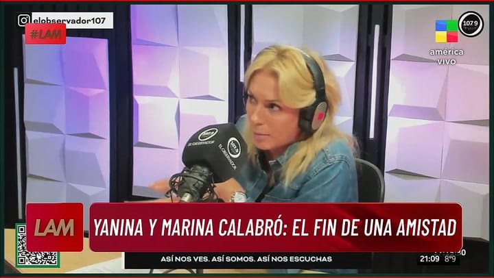 El fuerte descargo de Yanina Latorre contra Marina Calabro