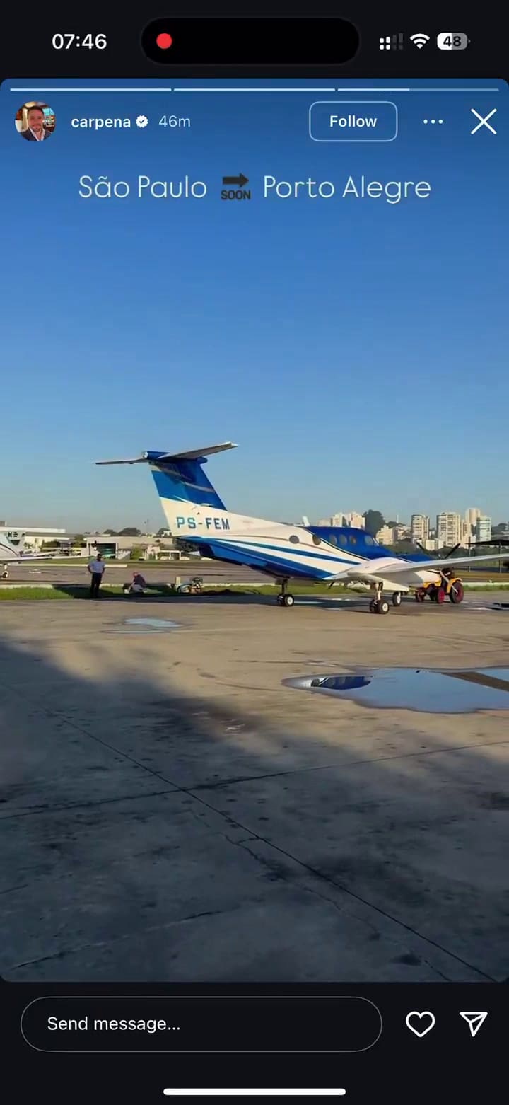 El último video que subió el dueño de la avioneta que cayó en San Pablo
