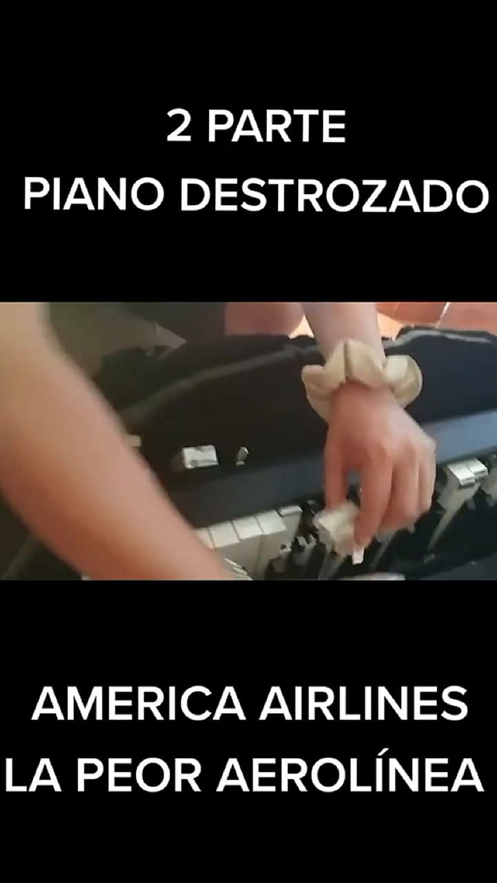 La viajera hispana aclaró que había empacado 'de manera correcta' el piano
