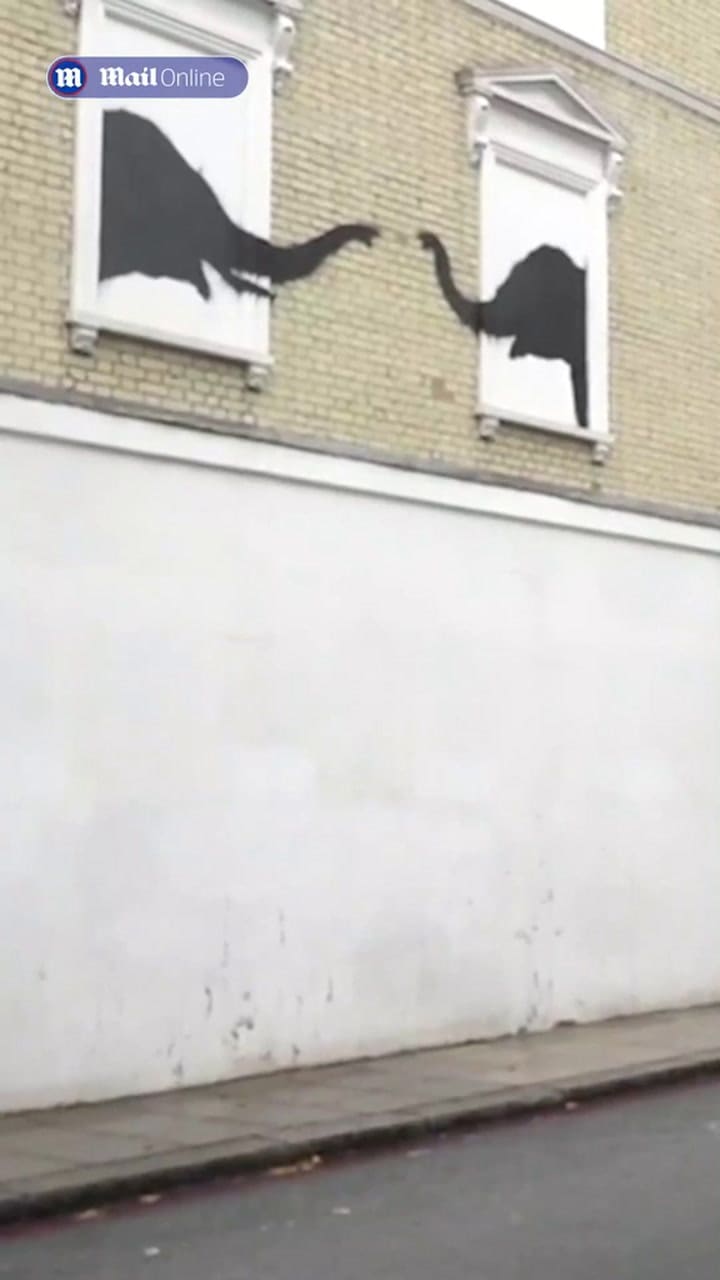 Banksy unveils second artwork in 24 hours