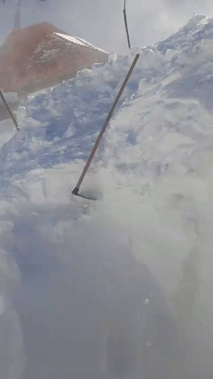 Nevada y viento en Las Cuevas