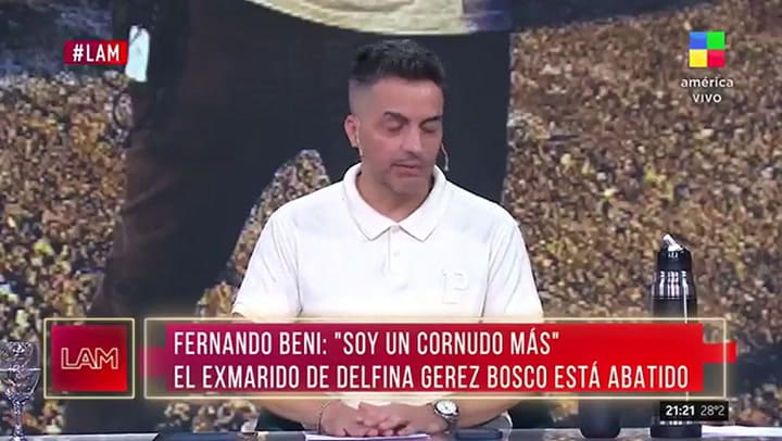 Fernando Beni habló sobre la infidelidad de Delfina Gerez Bosco.