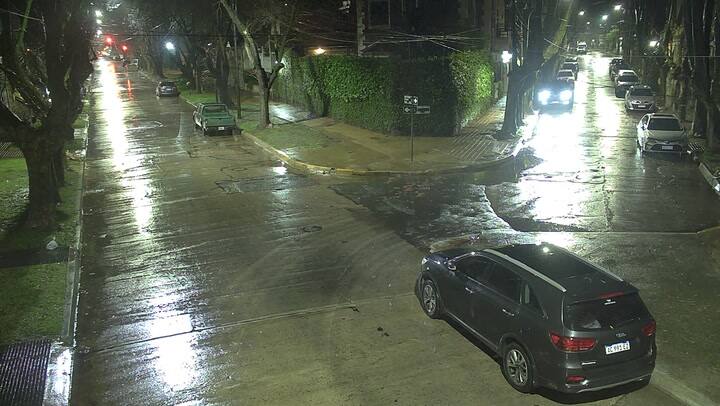 El momento del robo en Vicente López