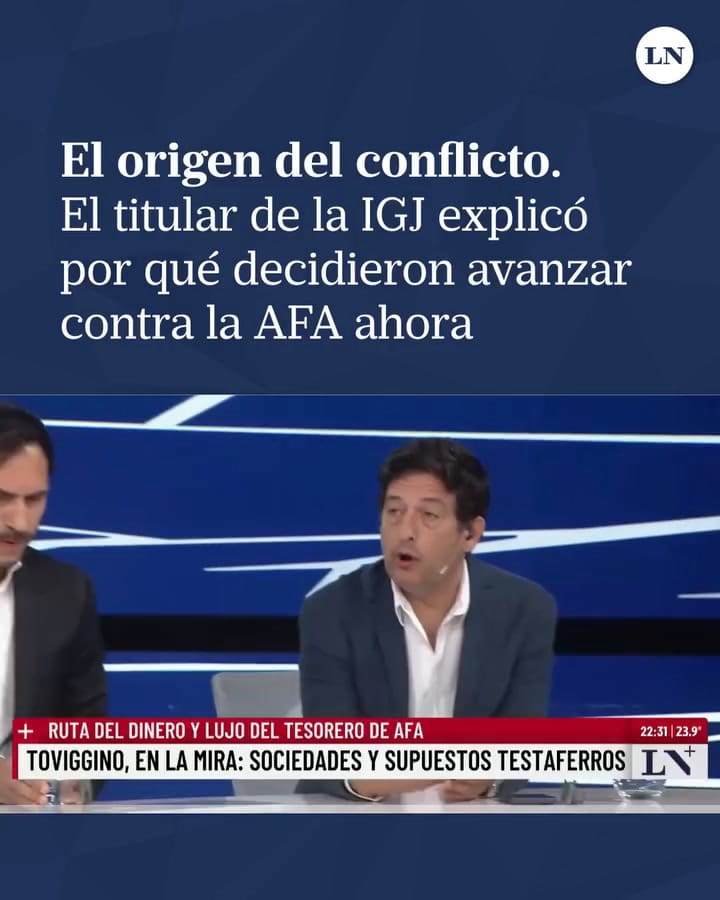 Daniel Vitolo, titular de la IGJ, explicó por qué decidieron avanzar contra la AFA ahora