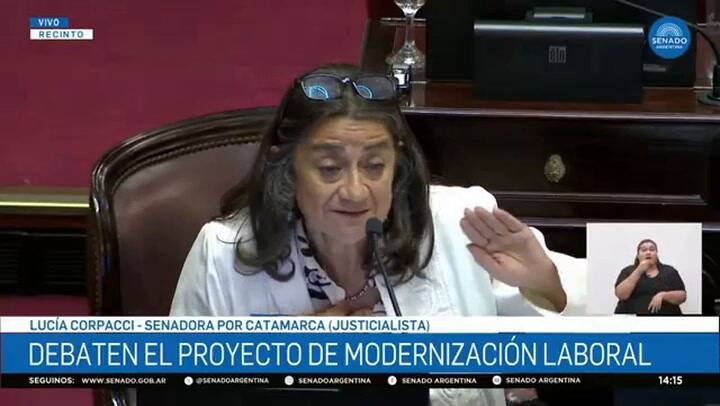 Licencias: el discurso de Lucía Corpacci de Saadi