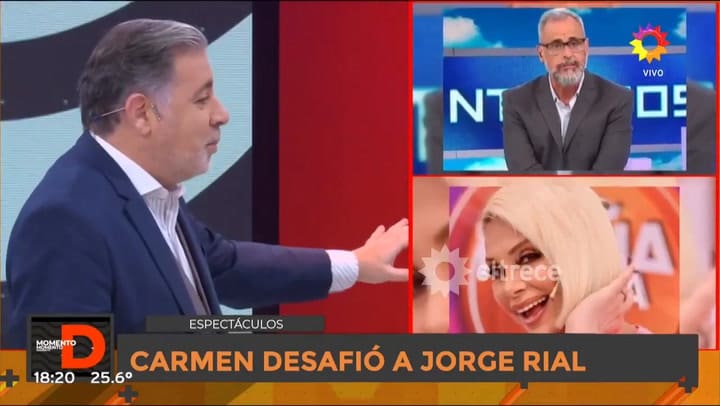Cinthia Fernández le revisó la cabeza a Rulo Schijman en vivo