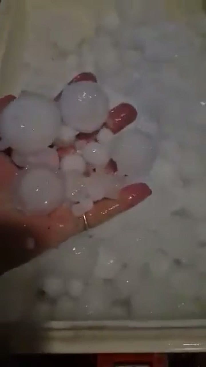 Mega granizadas en Italia
