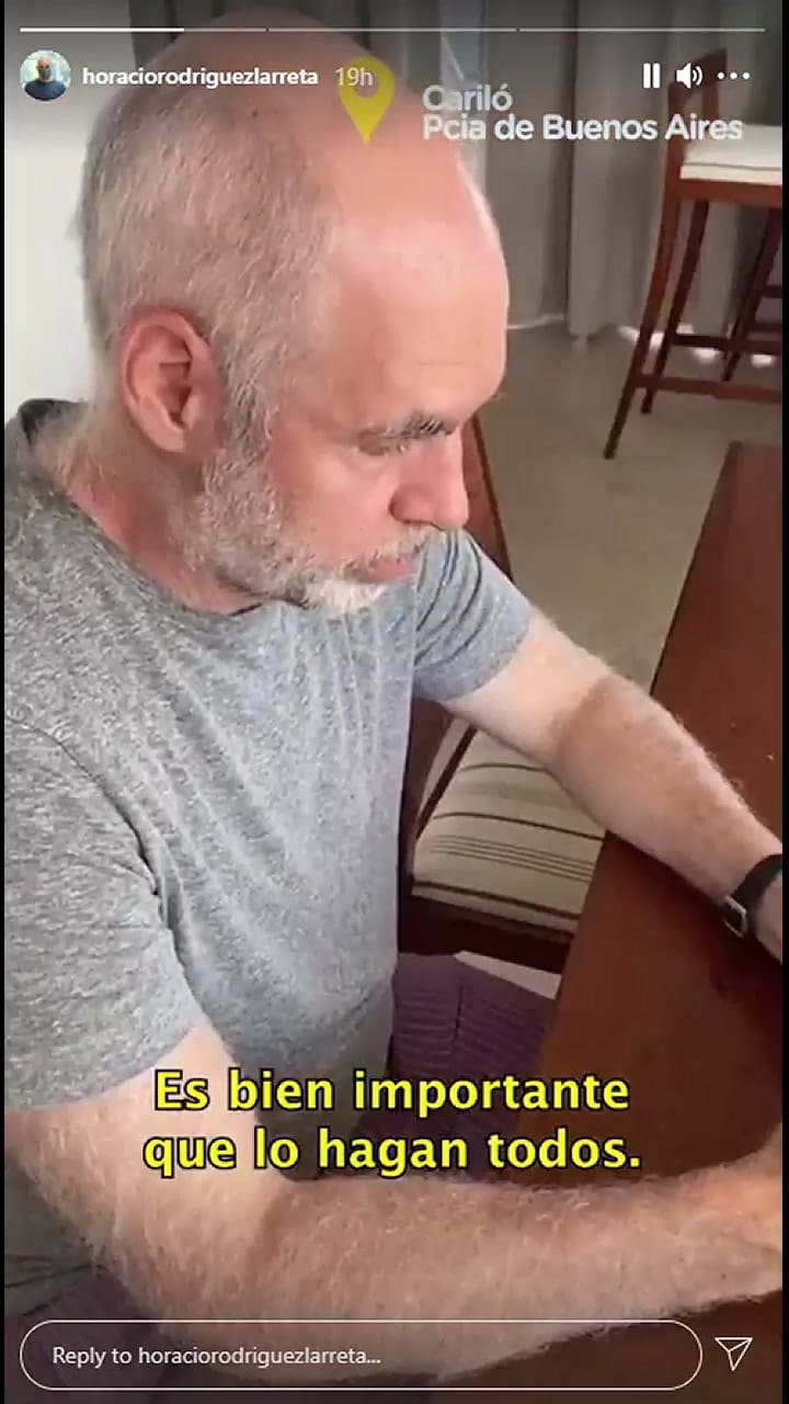El momento en que Horacio Rodríguez Larreta sacó turno para hisoparse tras su viaje a Cariló
