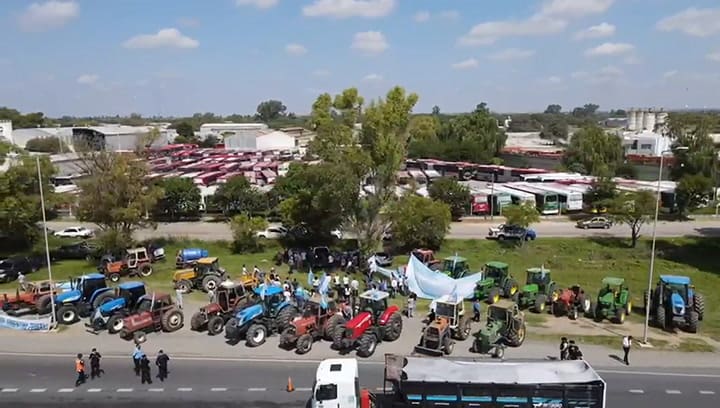 Protesta de productores en Córdoba