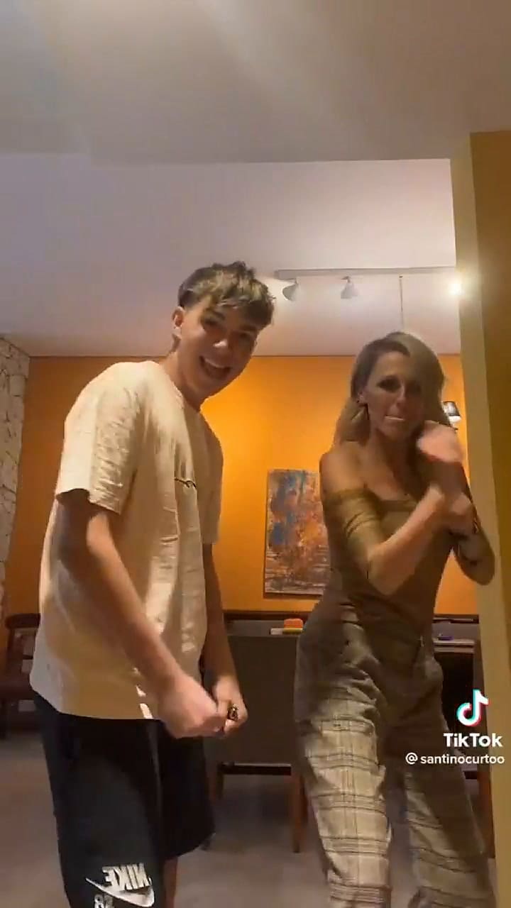 Denise Dumas compartió un divertido video junto a Santino, su hijo